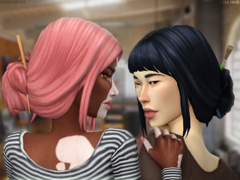 Candy Sims 4: Lisa Hair Sims 4 Half Colored Hair, Sims 4 Maxis Match Bangs, Sims 4 Cc Maxis Match Short Hair With Bangs, Sims 4 Cc Hats Maxis Match, Sims 4 Maxis Match Bangs Hair, Sims 4 Cc Hair Micro Bangs, Maxis Match Sims 4 Cc Hair Long, Sims 4 Hair With Bangs Cc, Sims 4 Cc Bangs Hair