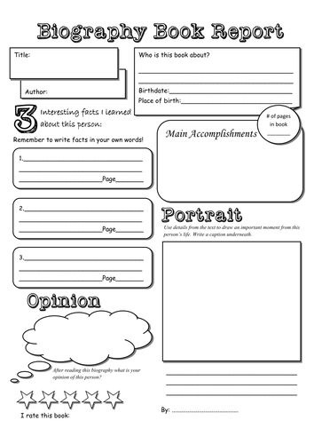 Biography Book Report Template (2) - TEMPLATES EXAMPLE | TEMPLATES EXAMPLE Biography Project Elementary, Nonfiction Book Report, Biography Report Template, Biography Book Report Template, Biography Graphic Organizer, Biography Book Report, Book Report Template, Biography Report, Biography Template