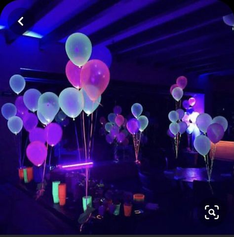 Glow In The Dark Balloons, Glow Party Decorations, Glow Theme Party, Glow In Dark Party, Neon Birthday Party, Glow Birthday Party, Neon Birthday, Glow Birthday, Bday Party Theme