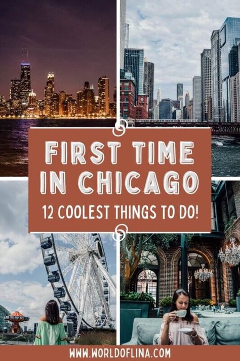 Is it your first time in Windy City? Find out the coolest things to do in Chicago for first-timers. All these activities will guarantee you an unforgettable time! #chicago #illinois #usa #windycity | Chicago Things to do in Summer | First Time in Chicago | Chicago Travel Guide | Visiting Chicago Travel Tips | Travel to Chicago Visiting Chicago, Chicago Magnificent Mile, Chicago Travel Guide, Chicago Vacation, Chicago Things To Do, Illinois Travel, Chicago Riverwalk, Things To Do In Chicago, Usa Destinations