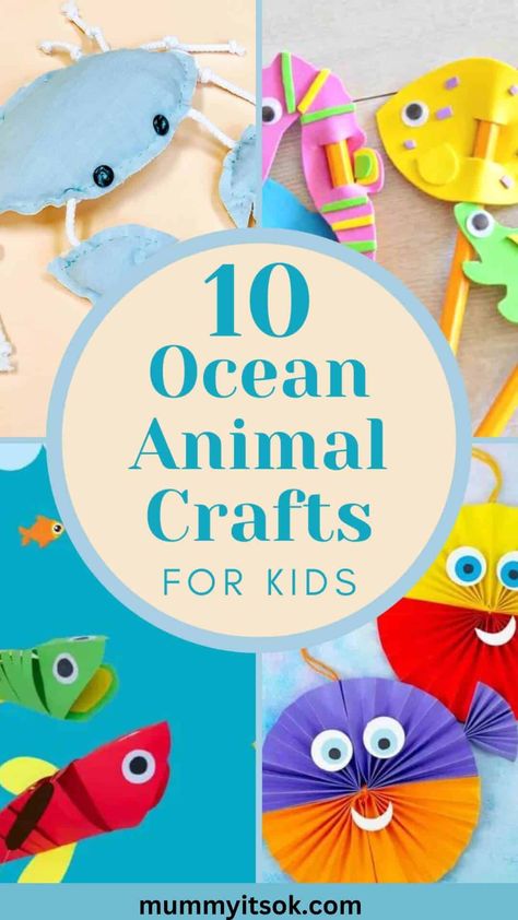 Sea Creature Decor, Under The Sea Crafts For Toddlers, Under The Sea Crafts For Kids, Under The Sea Activities For Kids, Sea Creature Crafts, Sea Crafts For Kids, Crafts For Older Kids, Under The Sea Craft, Ocean Crafts Preschool