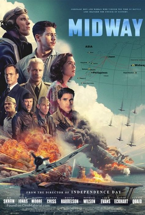 Midway Movie, Luke Kleintank, Aaron Eckhart, Patrick Wilson, Film Story, Alexander Ludwig, Tv Series Online, Mandy Moore, English Movies