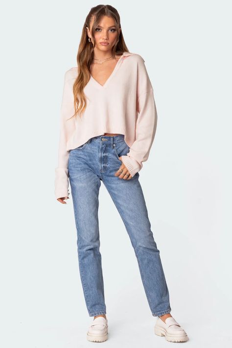 Swift High Rise Straight Leg Jeans – edikted Womens Low Rise Jeans, Oversized Cropped Sweater, Cozy Oversized Sweaters, High Rise Straight Leg Jeans, Swimwear Dress, Pink Jeans, Low Rise Jeans, Oversized Sweater, Long Sweaters