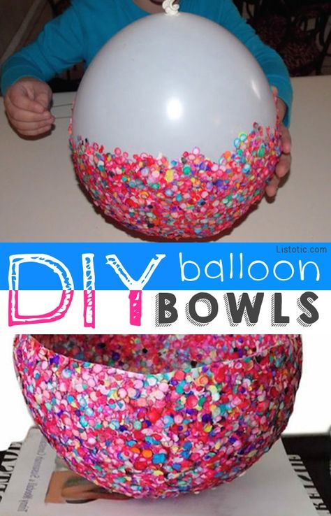 Balloon Bowls!! Easier than it looks. -- 29 creative crafts for kids that adults will actually enjoy doing, too! Balloon Bowls, Activities For Boys, Crafts For Kids To Make, Balloon Diy, Camping Art, Fun Crafts For Kids, Childrens Crafts, Fun Diy Crafts, Fun Art