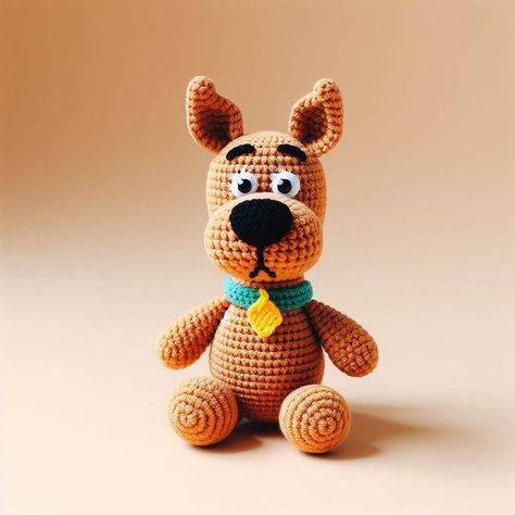 Crochet Scooby-Doo Amigurumi Idea Crochet Scooby Doo, Cartoon Amigurumi, Crochet Characters, Graph Crochet, Crochet Cat Pattern, Crochet Animals Free Patterns, Christmas Crochet Patterns, Single Crochet Stitch, Crochet Round