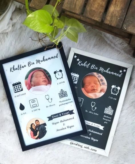 Baby Birth detail frames💓 Dm for orders🤍 @crafting_with_zana #baby#babyframe#love#birthseries#birthday#memories#life#mother#customised#giftss#birthframe Birth Memory Frame, Baby Birth Details Frame, Baby Details Frame, Birth Details Frame, Baby Birth Frame, Birth Frame, Baby Scan Frame, Baby Photo Frames, Baby Scan