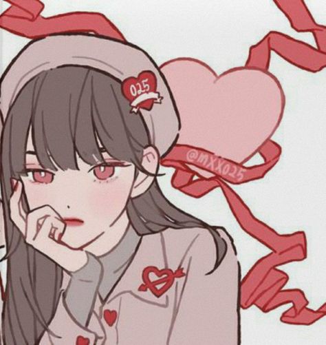 Valentine Anime Pfp, Valentines Day Pfp, Anime Pick Up Lines, Valentines Anime, Solo Pfps, Matching Pfp's, Secret Valentine, Arte 8 Bits, Friend Cartoon