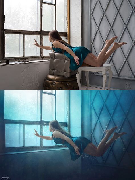 Before and after Photoshop images - 21 Before And After Photoshop, Levitation Photography, Cool Photoshop, Composite Photography, Fotografi Digital, Photoshop Ideas, Photographie Portrait Inspiration, Photoshop Images, Foto Tips