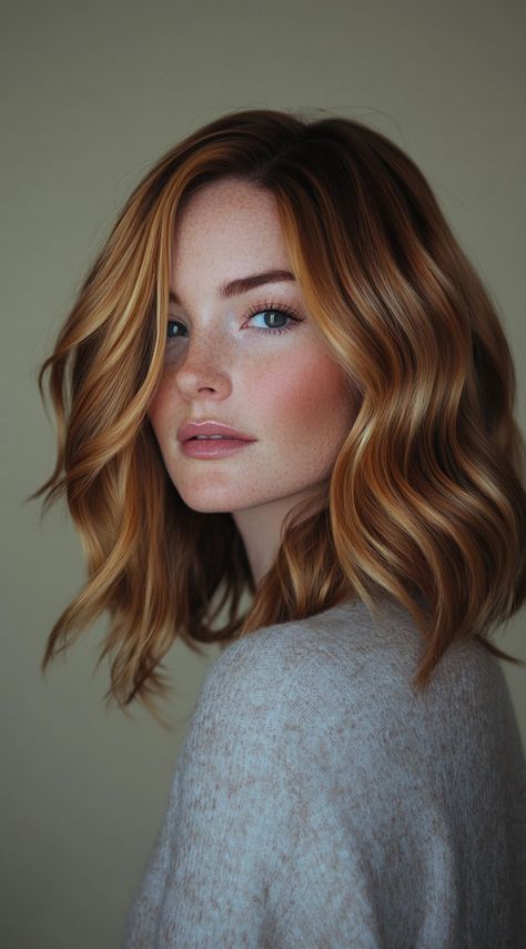 17 Dark Caramel Balayage Ideas: Transform Your Look with Stunning Hair Color Combinations | LooksNiceOnMe Bronze Caramel Brunette, Blending Gray Hair With Copper, Pale Skin Balayage Hair, Copper Caramel Balayage, Dark Caramel Blonde Hair, Brown Red Blonde Balayage, Copper Balayage Hair, Dark Caramel Balayage, Butterscotch Hair