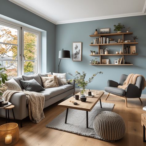 Salon bleu et gris : 13 idées pour une déco contemporaine Ship Template, Summer Room Ideas, Blue Grey Living Room, Modern Teen Boy Bedroom, Brown And Blue Living Room, Grey Walls Living Room, Outdoor Entryway, Open Concept Living Room, Teen Boy Bedroom