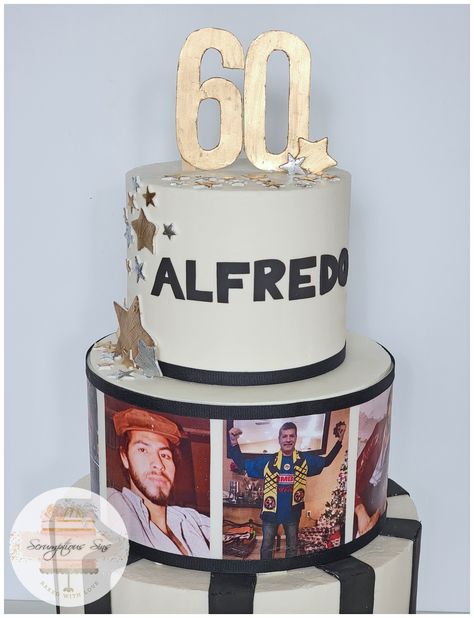 Picture Cake, Photo Cakes, 70th Birthday Cake, Birthday Picture, 60th Birthday Cakes, Cake Printing, Sugar Paper, Edible Printing, Strawberry Filling