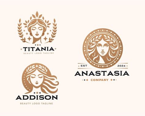 Face Logo Design Ideas, Salon Logo Design Ideas, Woman Face Logo, Lion Queen, Beauty Goddess, Cosmetics Logo, Salon Logo Design, Logo Face, Cosmetic Logo