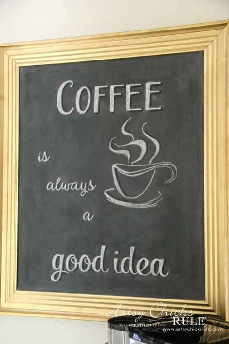 Bar Chalkboard, Chalkboard Coffee, Coffee Chalkboard, Diy Coffee Bar, Coffee Board, Chalkboard Drawings, Chalkboard Lettering, Board Designs, Home Coffee Bar