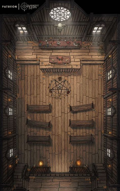 Traps Dnd 5e, Dnd Maps Village, Dnd Dungeon Battlemap, School Dnd Map, Dnd Church Map, Church Battlemap, Dnd Village Map, Temple Battlemap, Dungeon Battlemap