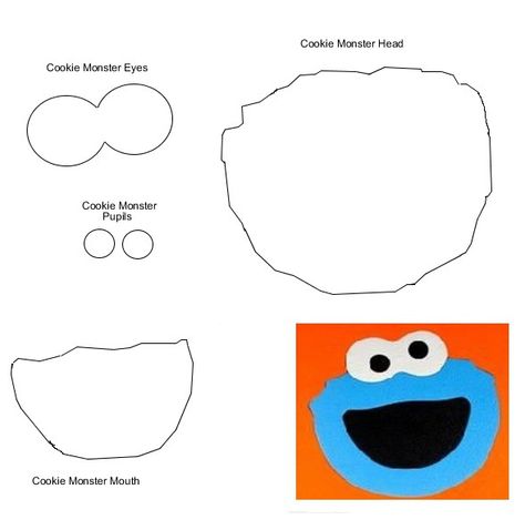 Cookie Monster SVG Cookie Monster Template, Feltboard Stories, Sesame Street Crafts, Cookies Monster, Cookie Monster Costume, The Cookie Monster, Cookie Monster Birthday Party, Monster Svg, Cookie Monster Party