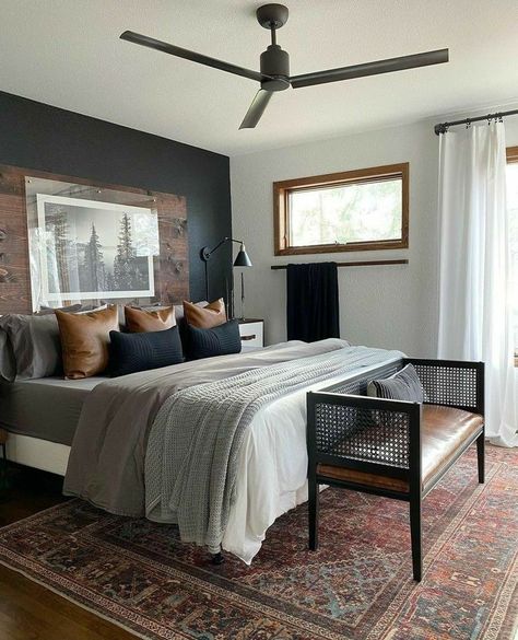 Kate Chipinski, Modern Vintage Bedrooms, Basement Room, Vintage Bedroom, Decor Pillows, Bedroom Vintage, Remodel Bedroom, Master Bedrooms Decor, Bed Room