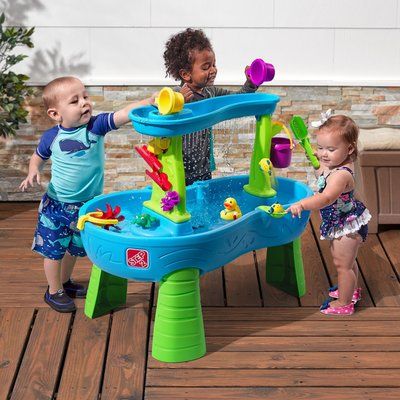 Rain Showers Splash Pond Sand and Water Table Water Play Table, Toddler Water Table, Kids Water Table, Water Play For Kids, Babysitting Activities, Messy Kids, Water Tables, Kids Sand, Sand And Water Table