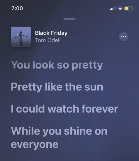 Black Friday Tom Odell Aesthetic, Black Friday Tom Odell, Fav Song Lyrics, Tom Odell, Spotify Songs, Relatable Lyrics, Meaningful Lyrics, Mazzy Star, Spotify Lyrics