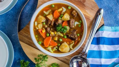 Old-Fashioned Vegetable Beef Soup Recipe - Food.com Vegetable Beef Stew, Beef Soup Recipes, Fall Soup Recipes, Vegetable Beef Soup, Barley Soup, Beef Stew Meat, Fall Soups, Gourmet Cooking, Beef Soup