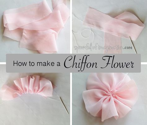 Let me show you how to make chiffon flowers and give you a few ways you can use them! Material Flowers Diy, Chiffon Ribbon Crafts, How To Make Chiffon Flowers, How To Make Material Flowers, Diy Chiffon Flowers, Diy Material Flowers, Material Flowers How To Make, Chiffon Flowers Diy, Diy Fabric Flowers Tutorial