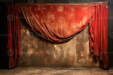 Theater Curtains, Theatre Curtains, Vintage Theatre, Brown Wall, Brown Walls, Tree Saw, Heart Tree, Cityscape Photos, Creepy Art