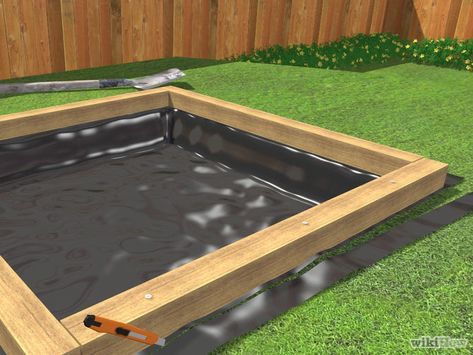 Build a Sandbox Build A Sandbox, Patio Chico, Backyard Sandbox, Diy Sandbox, Kids Sandbox, Backyard Playset, Play Area Backyard, Outdoor Play Areas, Outdoor Play Area