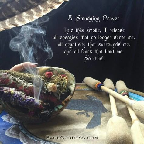 Smudging prayer, this is actually part of emotional release Smudging Prayer, Sage Smudging, Under Your Spell, Spiritual Cleansing, Herbal Magic, Smudge Sticks, Witchy Things, Witchy Stuff, Witchy Woman