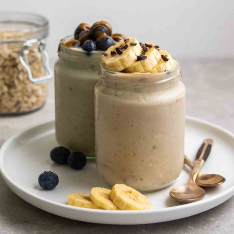 Overnight Oats without Chia Seeds Thick Overnight Oats, Overnight Oats Without Chia Seeds, Healthy Overnight Oats, Gluten Free Brands, Gluten Free Plant Based, Easy Breakfast Recipe, Fruit Compote, Vegan Yogurt, Food Vegan