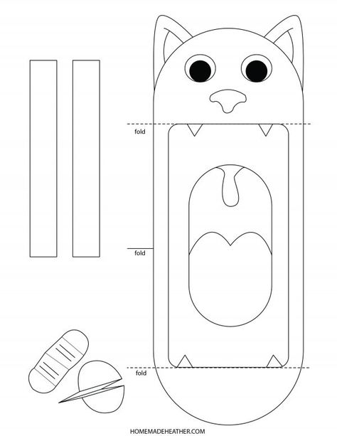 Cat Hand Puppet Diy, Halloween Puppets Printable, Mothers Day Activity, Puppet Printable, Cat Puppet, Activity Printables, Bricolage Halloween, Puppets For Kids, Free Printable Crafts