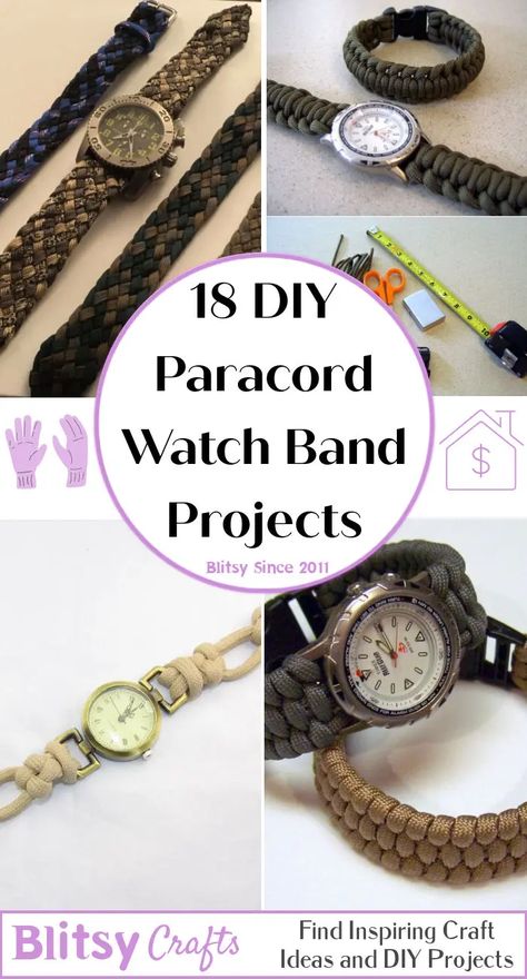 Diy Watch Band Ideas, Diy Watch Band How To Make, Fitbit Bands Diy, Diy Apple Watch Band, Paracord Watch Band Diy, Macrame Watch Strap, Macrame Watch Strap Tutorial, Paracord Apple Watch Band, Paracord Binocular Strap Diy