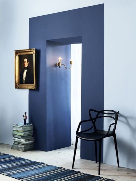 Koti Diy, Blue Room, Decor Minimalist, Blue Walls, Making Room, Wall Paint, Interior Paint, Home Fashion, 인테리어 디자인