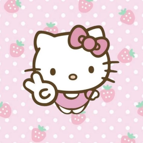 #kawaii #hellokitty #strawberry #pink Sanrio Strawberry Icon, Strawberry Profile Picture, Strawberry Pfps, Hello Kitty Fresa, Hello Kitty Icons Pink, Hello Kitty Pink Aesthetic, Hello Kitty And Strawberry, Strawberry Widget, Hello Kitty Widgets