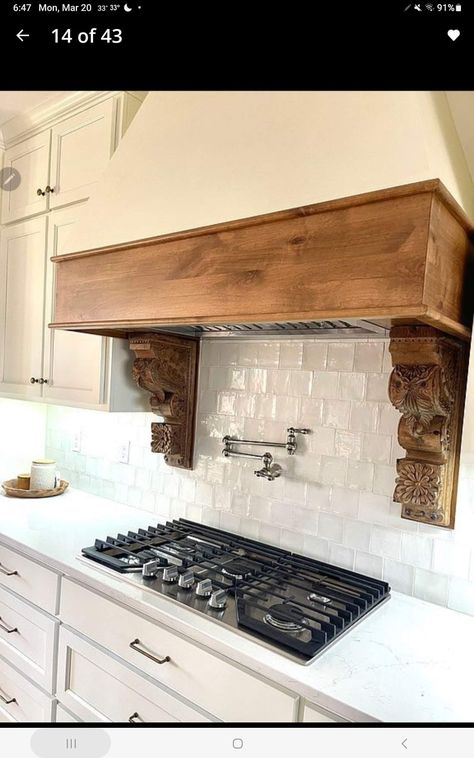 Hood Kitchen, Georgia House, Oven Hood, Hood Ideas, Hood Vent, Arched Doors, Vent Hood, Kitchen Diy, Range Hoods