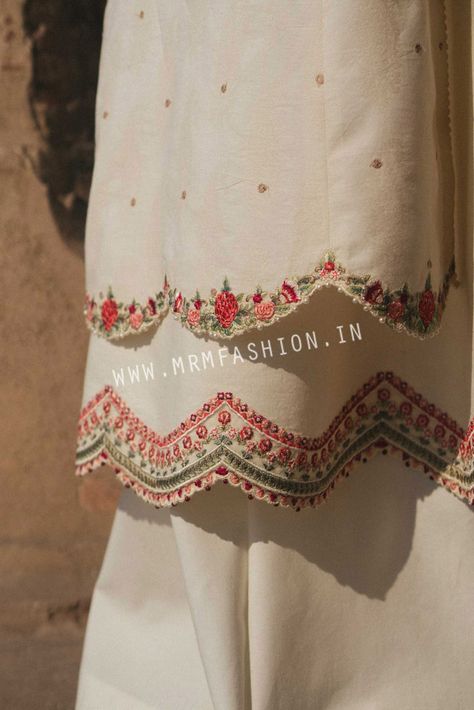 Lawn Designs, Zara Shahjahan, Hand Embroidery Dress, Embroidery On Kurtis, Pakistani Lawn Suits, Kurti Embroidery Design, Bead Embroidery Patterns, Hand Work Embroidery, Pola Sulam