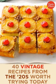 Vintage Recipes from the '20s Worth Trying Today 1920s Baking Recipes, Vintage Recipes Desserts, Vintage British Recipes, 1920s Dessert Recipes, 1920s Food Recipes, Old Time Recipes Comfort Foods, 1930s Desserts, 50s Dessert Recipes, 1950 Recipes Vintage Food 1950s