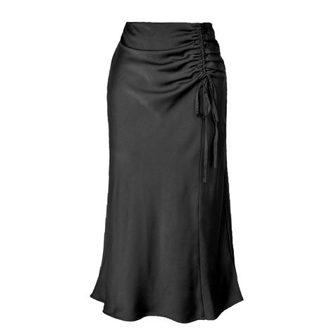 Midi Skirts Summer, High Waisted Pencil Skirt, Wrap Around Skirt, Long Evening Gowns, Satin Midi Skirt, Long Skirts For Women, Pencil Skirt Black, Satin Skirt, Mermaid Fashion