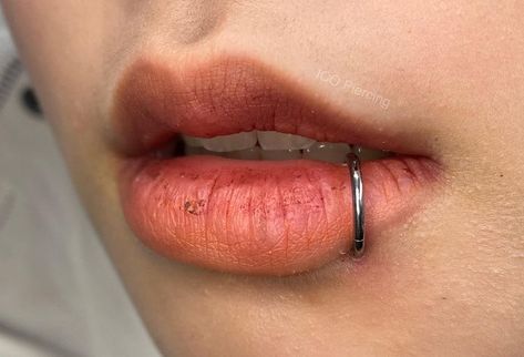 Persing Lips, Side Labret Piercing Rings, Pirsing Lip, Labret Piercing Ring, Lip Piercing Ring, Mouth Piercings, Short Mullet, Pretty Ear Piercings, Jet Black Hair