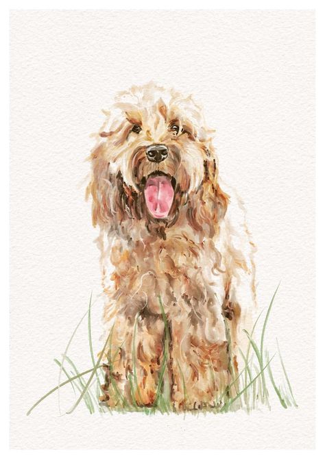 @polybasarts Cockapoo painting by Polybas in watercolor. Click to buy or shop around for more inspiration

#cockapoo #dogs Dog Portraits Art, Cockapoo Dog, Watercolour Art, Digital Watercolor, Portraits From Photos, Cat Portraits, Painting Watercolor, A4 Paper, Watercolor Techniques