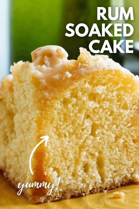 This Rum Soaked Cake is ideal for any get together. Rich, decadent and beautiful. The best part, it is so easy to make. Pound Cake With Glaze, Best Rum Cake, Rum Pound Cake, Rum Cake From Scratch, Butter Rum Sauce, Rum Soaked Cake, Rum Cake Recipe Easy, Soaked Cake, Cupcakes Images