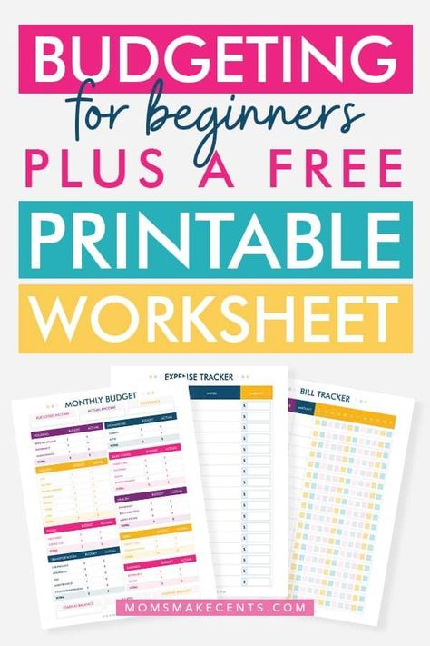 How to make a budget for beginners. Learn in this in-depth tutorial simple ideas for making the most of your budget. It comes with a list of the best budgeting apps + a free printable budget template! #budgeting #savemoney Blank Budget Printable Free, Basic Budget Template, Budget Planner Free Download, Free Printable Budget Worksheet, Budgeting Printable, Budgeting Worksheets Free, Money 2023, Budgeting Printables, Budgeting Apps