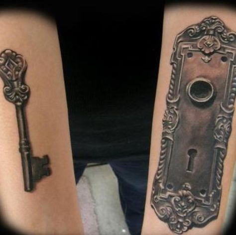 antique lock and key tattoos | Share Couple Tattoo Quotes, Lock Tattoo, Couple Tattoos Love, Best Couple Tattoos, Couples Tattoos, Cute Couple Tattoos, Key Tattoos, Key Tattoo, Couple Tattoos Unique