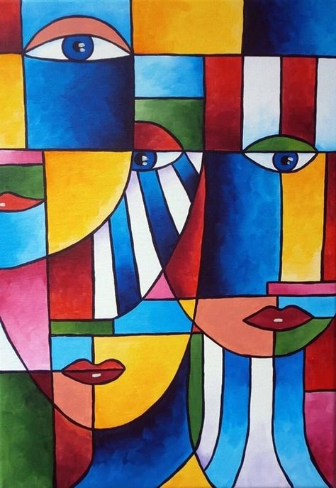 Arte Jazz, Cubism Abstract, Abstract Painting Diy, Cubist Paintings, Cubist Art, Afrikaanse Kunst, Cubism Art, Abstract Face Art, Modern Art Paintings Abstract