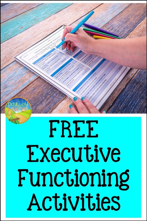 Check out these free executive functioning printable worksheets, posters, and activities to help students improve organization, planning, time management, and attention skills. These skills are necessary for academic and social emotional success in the classroom and beyond! #executivefunctioning #pathway2success Executive Functioning Planner, Executive Function Bulletin Board, Executive Functioning High School, Executive Functioning Activities Teens, Executive Functioning Activities Kids, Executive Functioning Worksheets, Executive Functioning Lessons, Executive Functioning Activities, Executive Functioning Strategies