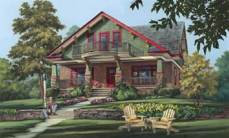 Country Craftsman House Plans, Craftsman Houses, Second Floor Balcony, Craftsman Cottage, Craftsman Homes, Country Craftsman, Craftsman Style House, Craftsman Style Homes, Craftsman Style House Plans