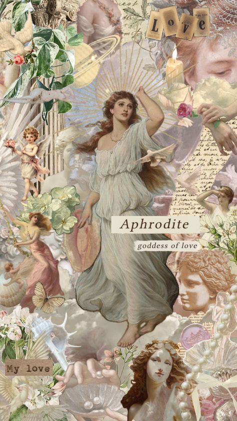 #aphrodite #goddessoflove #aphroditeaesthetic #venus #venusaesthetic #love #goddess #painting Aphrodite Painting, Aphrodite Goddess Of Love, Ancient Greek Clothing, Goddess Painting, Aphrodite Cabin, Love Goddess, Greek Goddess Art, Cottagecore Wallpaper, Aphrodite Aesthetic