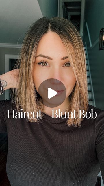 Chloé Brown ♡ Short Hair on Instagram: "HAIRCUT ✂️//  Who suggested the blunt bob right under the chin?!   Well, thank you for that suggestion! I was having a hard time deciding.  I took about 2 inches off & got the most blunt haircut I could get 👌🏻  #bluntbob #bobhaircut #blunthaircut #bobhairstyles #shorthaircut   Cut & color - @emilyhowell_aehairandco" Chloe Brown Hair, Boyfriend Bob Haircut, Short One Length Bob, Mom Bob Haircut, Bob Haircut Brown Hair, Low Maintenance Haircut For Fine Hair, Above The Shoulder Haircut, Uneven Bob Haircut, Lucy Hale Short Hair