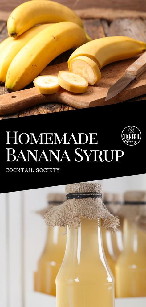 Simple Syrup For Cocktails, Syrup For Cocktails, Shaved Ice Syrup, Banana Syrup, Simple Syrup Cocktails, Cocktails And Mocktails, Tropical Cocktails, Banana Coffee, Simple Syrup Recipes