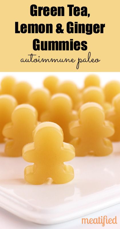 Green Tea, Lemon & Ginger Gummies from http://meatified.com #paleo #aip #gelatin Ginger Gummies, Healthy Gummies, Homemade Gummies, Green Tea Lemon, Gummies Recipe, Gelatin Recipes, Lemon Ginger, Homemade Remedies, Healthy Treats