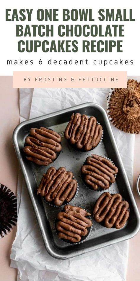 Small Batch Chocolate Cupcakes 6, Small Batch Chocolate Cupcakes 12, Chocolate Cupcakes Small Batch, Small Batch Cupcakes From Scratch, Small Batch Cupcake Recipe, Small Batch Chocolate Cupcakes, Quick Cupcake Recipe, Healthy Chocolate Cupcakes, Small Batch Cupcakes