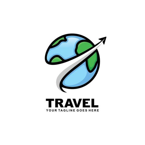 Travel And Tours Logo Graphic Design, Tour And Travel Logo, Travel And Tours Logo, Travel Logo Design, Logo Travel, Travel Logo, Travel Tours, Vintage Pins, Design Vector